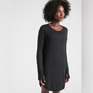 Athleta Black Recharge Sweatshirt Dress Size Small